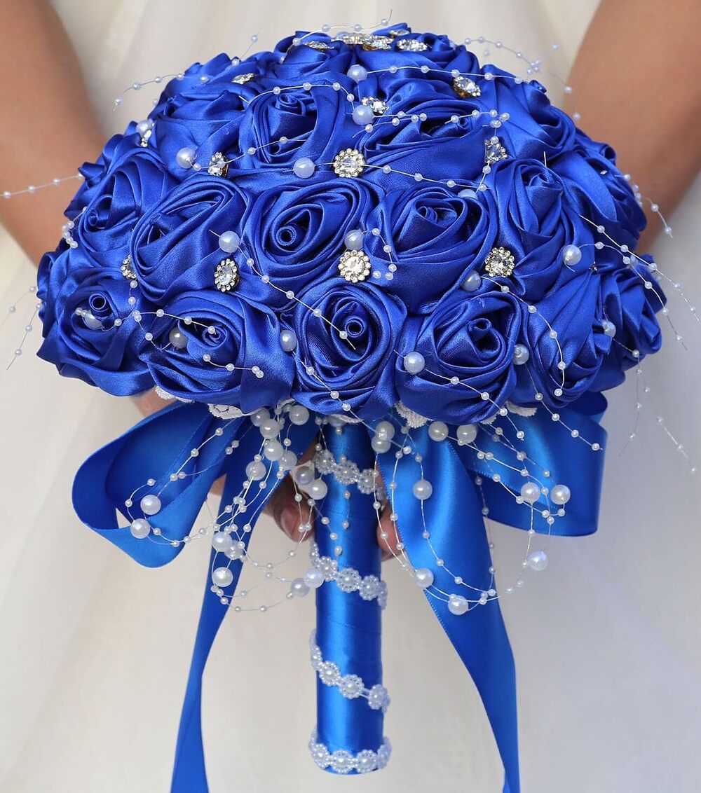 6260 Bridal Wedding Bouquet Round Bling Brooch Bouquet Throw Toss